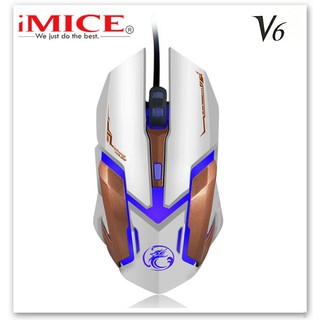 เมาส์เกมมิ่ง เมาส์เล่นเกมส์ IMICE V6 Professional Wired Gaming Mouse 2400DPI USB Optical Wired Mouse Mice 6 Buttons.