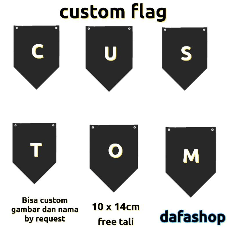 CUSTOM FLAG BANNER - BUNTING FLAG - FLAGCHAIN - CUSTOM BIRTHDAY FLAG