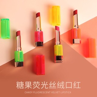 novo candy fluorescent velvet lipstick ลิปสติก เนื้อกำมะหยี่ 5308(ตัวใหม่ /ของแท้)