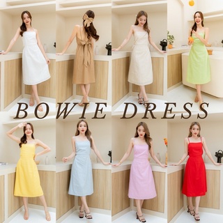 [กรอกโค้ด WYNEWU ลด 65.-] Basicnotbasics - Bowie dress เดรสผูกหลัง ผ้าลินิน แถมโบว์