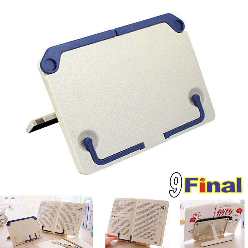 9final Portable Bookstand ปรับมุมได้ 60 องศา Standวางอัลบัม Standวางโน๊ตดนตรี Multi Function BookStand NoteStand (สีขาว)