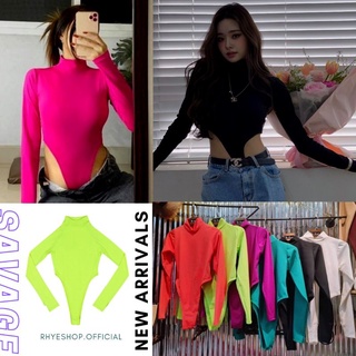 🐢Turtle Neck🐢BODYSUIT บอดี้สูทคอเต่าแขนยาว เว้าสูง งานเซ็กซี่