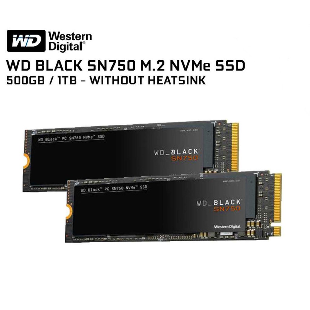 250gb 500gb 1tb Ssd เอสเอสด Wd Black Sn750 Pcie Nvme M 2 2280 Warranty 5 Y Shopee Thailand