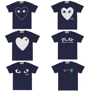 เสื้อยืดแขนสั้นสีกรม Play COMME des GARCONS