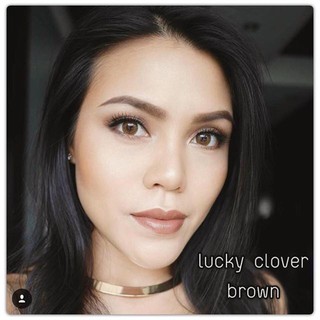 Lucky Clover Brown TATOTO Contact Lenses บิ๊กอาย #121