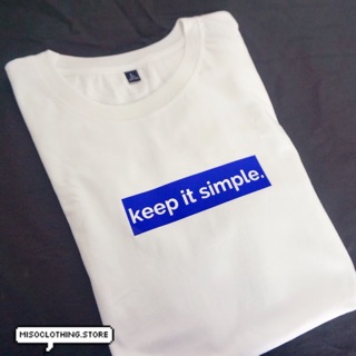 "simple" เสื้อยืดสกรีน สวมใส่สบาย