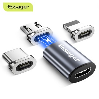 Essager อะแดปเตอร์สายเคเบิ้ลเชื่อมต่อ Micro Usb Female To Type C Male Magnet