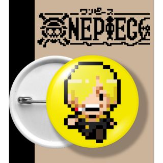 ONE PIECE BADGE PIXEL เข็มกลัด วันพีช ซันจิ sanji