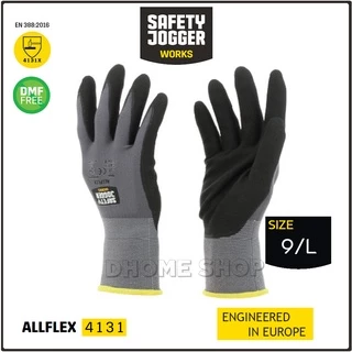 SAFETY JOGGER ถุงมือไนล่อน เคลือบไนไตรโฟม รุ่น ALLFLEX 4131 ทนต่อน้ำมัน ระบายอากาศดี กระชับมือ หยิบจับสิ่งของได้ง่าย