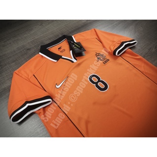 [Retro] - เสื้อฟุตบอล ย้อนยุค Holland Netherland Home ฮอลแลนด์ เนเธอร์แลนด์ เหย้า ชุดฟุตบอลโลก ปี 1998 พร้อมเบอร์ชื่อ 8