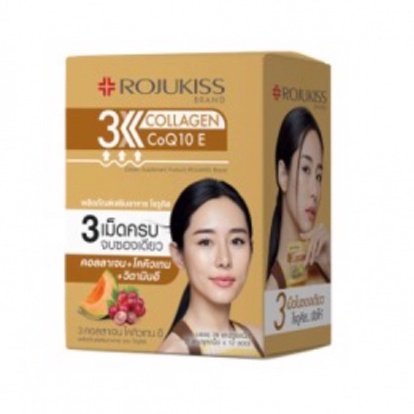 🔥ล้างสต็อก🔥(หมดอายุ11/02/2022)Rojukiss 3 Collagen CoQ10 E [3 Tablets x 6 Sachets]โรจูคิส 3 คอลลาเจน 