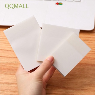 QQMALL Simple Transparent Sticky Notes Creative Planner Sticker PET Memo Pad Notepad Waterproof Office School Supplies Stationery Sticker Self Adhesive 50 Sheets Daily To Do List