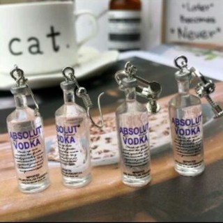 ❤ต่างหูหนีบ ต่างหูหนีบขวด Vodka Bottle Drop Earring