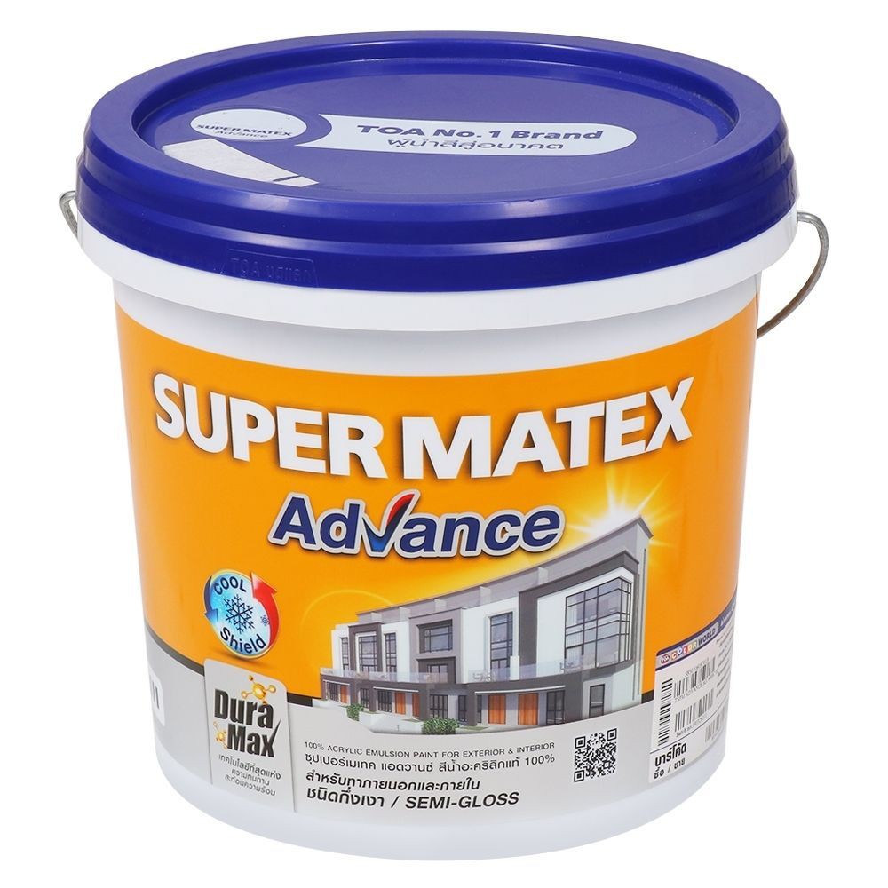 สีน้ำทาภายนอก TOA SUPERMATEX BASE C กึ่งเงา 2.5GL