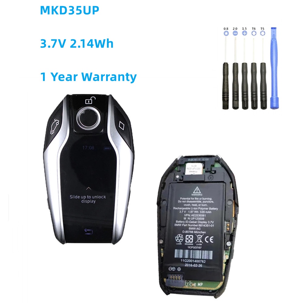 New MKD35UP 1ICP3/37/57 9442976 6814351 LCD Remote Key Battery For BMW GT 5 6 7 X3GT57 i8 X3 X5 X6 5310le 730 740 745 76