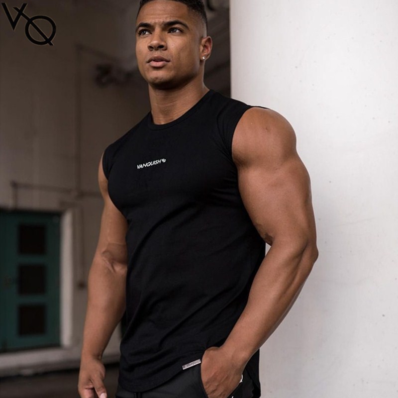 เสื้อแขนกุด VANQUISH #2 / Gym Fashion ผ้าคอตตอน ใส่ออกกำลังกาย ไม่อมเหงื่อ ผ้านิ่มใส่สบาย ระบายอากาศได้ดี