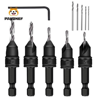 ชุดเปลี่ยนเร็ว 3/8 นิ้ว 82 ชิ้น 5 ชิ้น° ดอกสว่านเจาะรู ปรับได้ HSS สําหรับเจาะไม้
