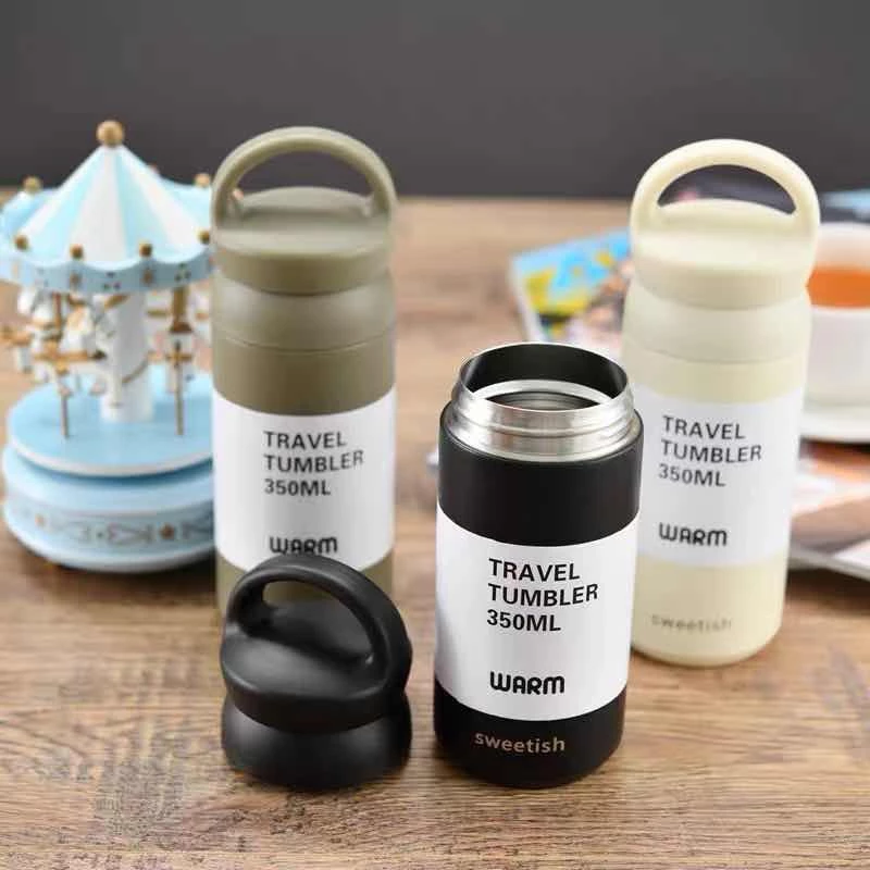 《jiao66》กระติกน้ำ KitchenMarksกระติกน้ำสแตนเลส 350ML- 500ML กระติกน้ำสูญญากาศ HomehuK เก็บความร้อน-เย็น 12-18ชม. thumbnail 6