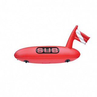 ทุ่นระบุตำแหน่งดำน้ำ TORPEDO DIVING MARKER BUOY, SAFE DIVE Ø 28CM L 88CM [97816]