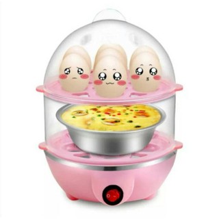 เครื่องต้มไข่  เครื่องนึ่งไข่อเนกประสงค์ Boiled Eggs Cookerหม้อต้มไข่ ต้มไข่2ชั้น 350วัตต์ 📌📌มีพร้อมส่ง