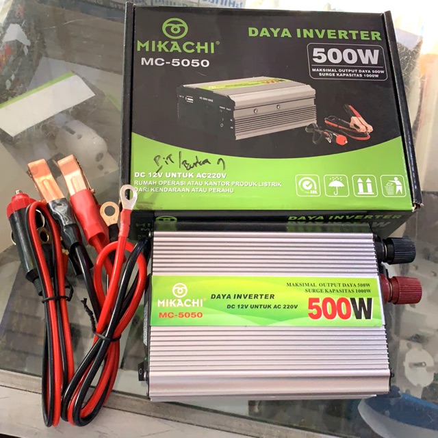 อินเวอร์เตอร์ไฟฟ้า mikachi 500 วัตต์ 500 วัตต์ 500W mikachi DC to AC อินเวอร์เตอร์ 500w