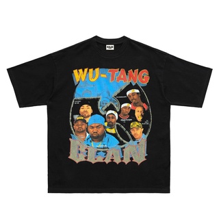 เสื้อยืดโอเวอร์ไซส์Wu Tang clanwudang เสื้อยืดแขนสั้น สไตล์ฮิปฮอป วินเทจS-3XL