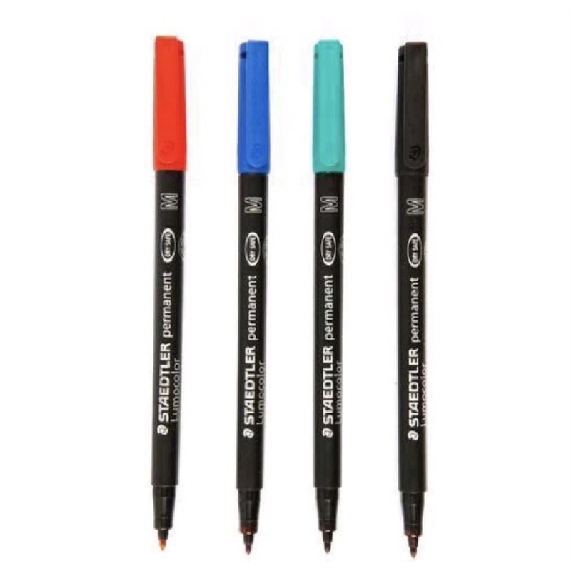 ปากกาเขียนแผ่นใส ลบไม่ได้ STAEDTLER หัวM ขนาด 1.0 มม.