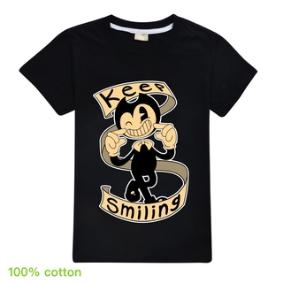 เสื้อยืด ผ้าฝ้าย 100% พิมพ์ลาย bendy and the ink machine แฟชั่นฤดูร้อน สําหรับเด็กผู้ชาย และเด็กผู้หญิง 2020