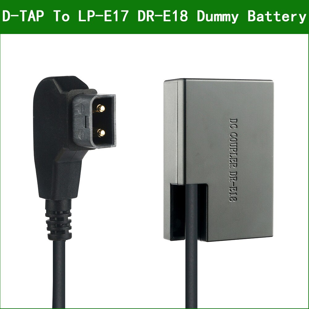 D-TAP To LP-E17 Dummy แบตเตอรี่ ACK-E18 DR-E18 DC Coupler สําหรับ Canon EOS Rebel SL2 SL3 T6i T6s T7