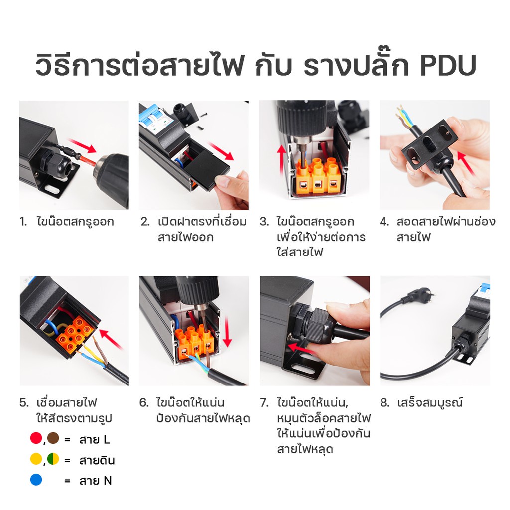สายหล่อหัว ปลั๊กไฟ VCT ขนาด 3x1.5 ยาว A 1 -10 เมตร สายหนาอย่างดี สายปลั๊กไฟสำเร็จหล่อหัว - รูปที่ 5