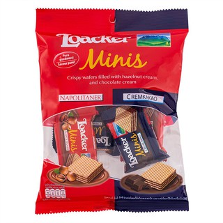 ล็อกเกอร์เวเฟอร์มินิส์รวมรส 80กรัม Loacker Wafer Minis Assorted Flavor 80 g.