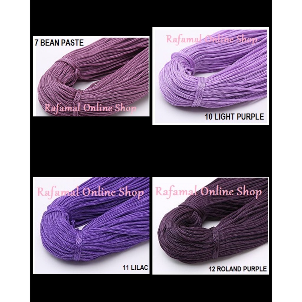 BENANG TALI PP 3 MM {200 GRAM} (COLOUR OPTION : สีม่วง) BENANG KAIT CROCHET