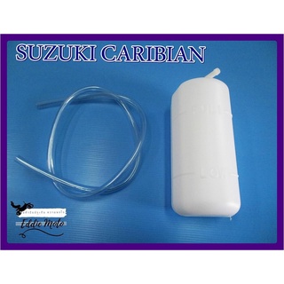 SUZUKI CARIBIAN COOLANT BOTTLE SET PLASTIC "WHITE" with TUBE // กระปุกพักน้ำ หม้อพักน้ำสำรอง หม้อพักน้ำหล่อเย็น