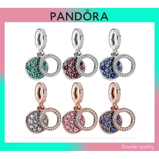 Pandora ใหม่ ลูกปัดเงินแท้ 925 ประดับเพทาย ของขวัญวันเกิด สําหรับผู้หญิง p825