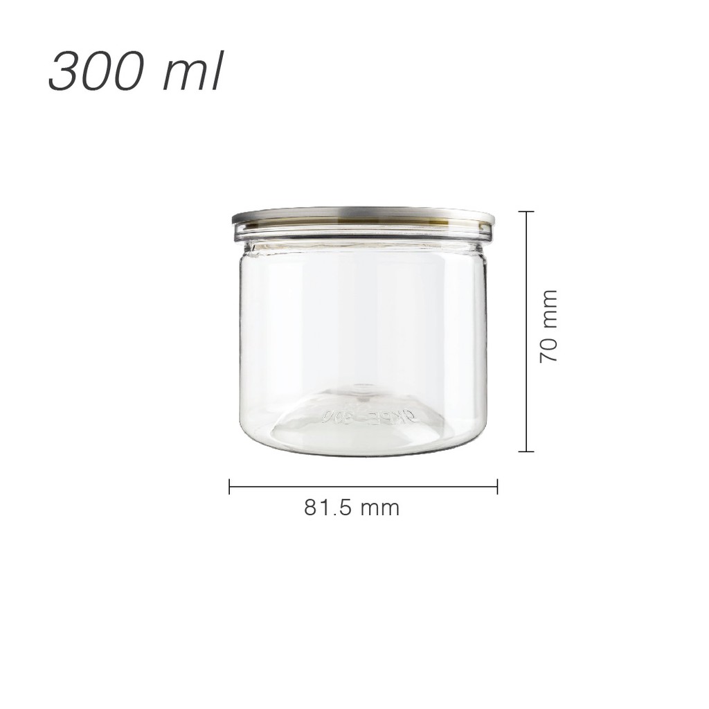 307 Series-GKPE 300 กระป๋องพลาสติก 300 ml. พร้อมฝาดึงและฝาพลาสติก บรรจุลังละ 240 ชุด