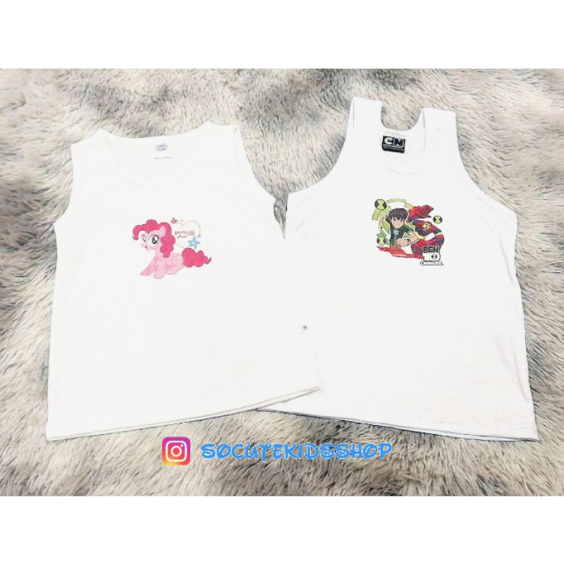 เสื้อซับเด็กชาย-หญิง แพค 5 ตัว ผ้าเนื้อดี ลิขสิทธิ์แท้ โฟรเซ่น โพนี่ โซเฟีย สไปเดอร์แมน อเวนเจอร์ เบน10 ไดโนเสาร์ คาร์