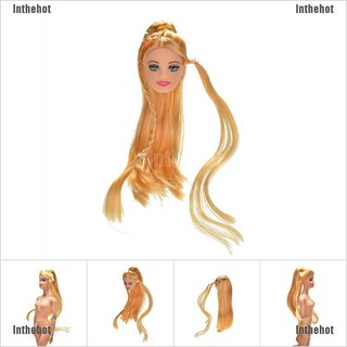 วิกผมยาวตรงสีทองสําหรับตุ๊กตา 11 barbies 1 ชิ้น