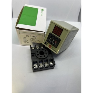 CH3-AB พร้อมซ็อกเก็ต10A 12V,24V,220V Timer Delay Relay ตั้งเวลาได้ตั้งแต่0.01S-990H