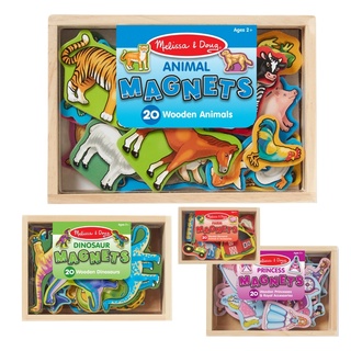 [20ชิ้น] แม่เหล็กรูปสัตว์ ไดโน เจ้าหญิง Melissa & Doug Wooden Magnets รีวิวดีใน Amazon USA แม่เหล็กทั้งตัว 20 ชิ้น ติดตู้เย็น ติดกระดาน หลากรุ่น 475/476/9278/9279/8588/448/449