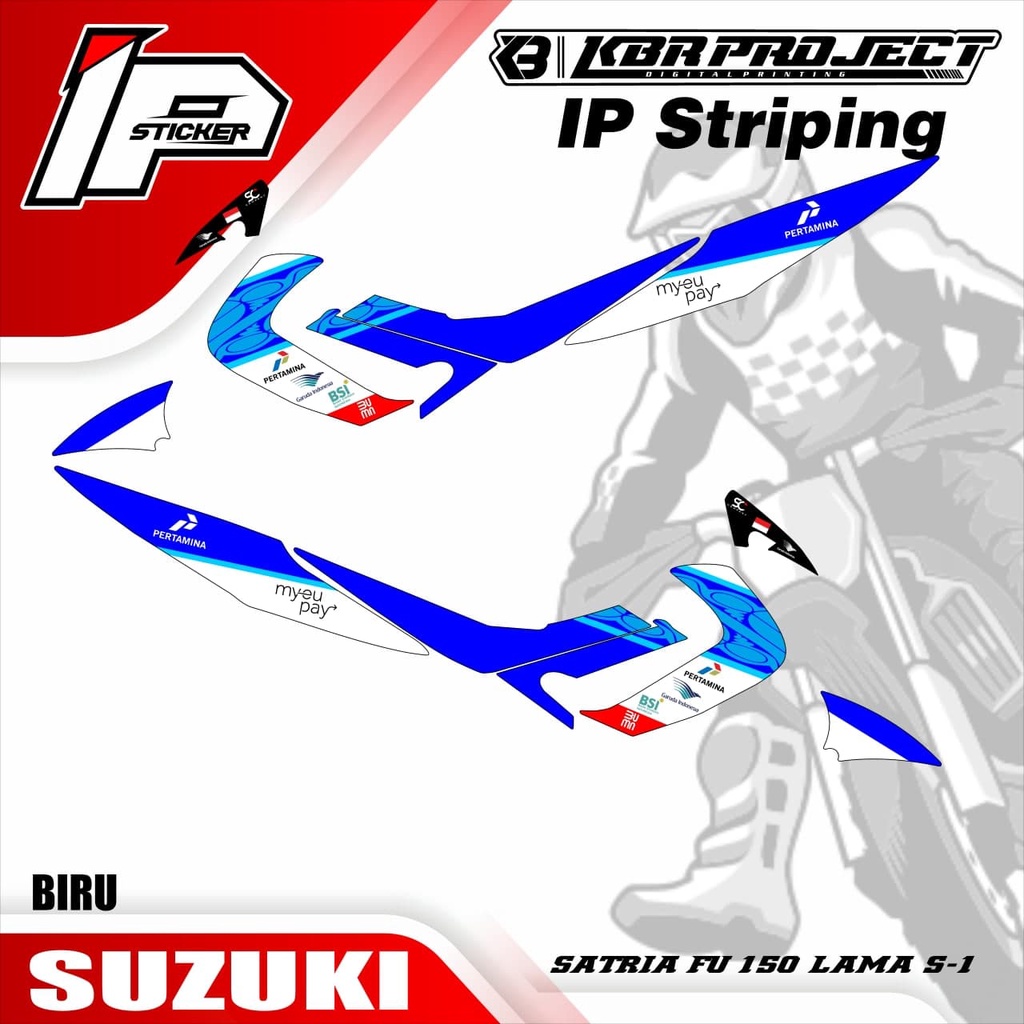 SATRIA FU 150 OLD striping SATRIA FU 150 OLD SUZUKI สติ๊กเกอร์รถมอเตอร์ไซด์ variation Racing S-1 สติ