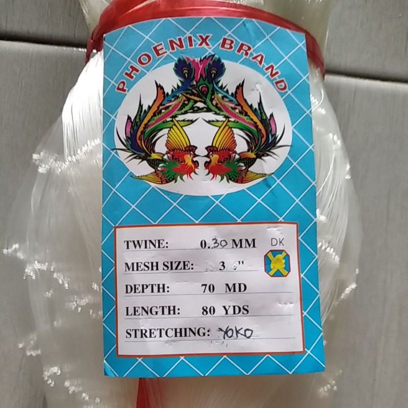 Yoko 0.30 3 นิ้ว 70md/yds string ตกปลาสุทธิตกปลา trawl ตกปลาสุทธิกุ้งสุทธิกุ้งก้ามกรามตกปลาสุทธิ