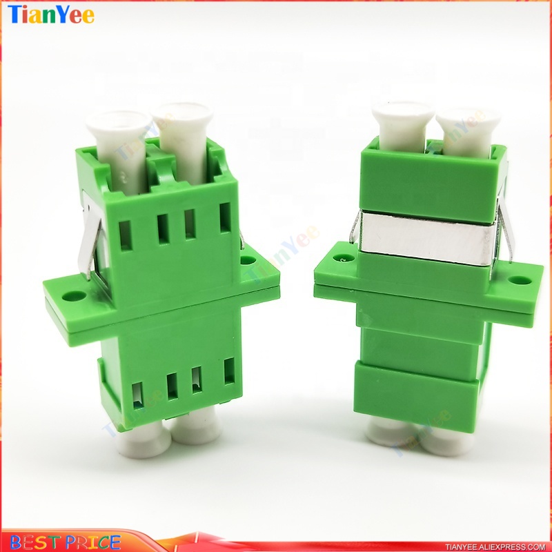 50pcs 100~500pcs LC APC Duplex single-mode Fiber optic Adapter LC Optical fiber coupler LC/APC flang