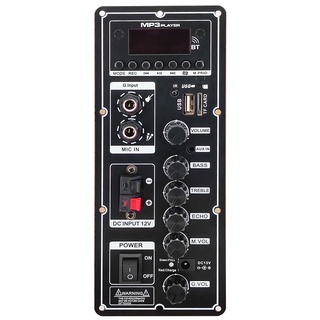 บอร์ดขยายเสียงลําโพง 12V รองรับบลูทูธ AUX TF-Card U-Disk Recording 6-12 นิ้ว