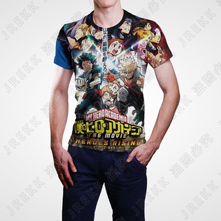 เสื้อยืดแขนสั้น พิมพ์ลายการ์ตูนอนิเมะ My Hero Academia kuroko no basket 3D แฟชั่นสําหรับผู้ชาย และผู้หญิง