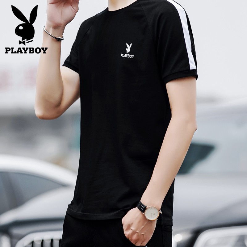 Playboy เสื้อยืดแขนสั้น แฟชั่นฤดูร้อน สำหรับผู้ชาย 2020 #8