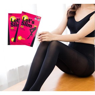 ถุงน่องขาเรียว Lets Slim ถุงน่อง Slim สีดำ 1 คู่ Made in Korea