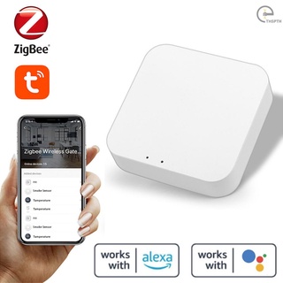 [T&amp;H] Tuya ZigBee3.0 อุปกรณ์ควบคุมประตูอัจฉริยะ ไร้สาย อเนกประสงค์ สําหรับ Alexa Google Home