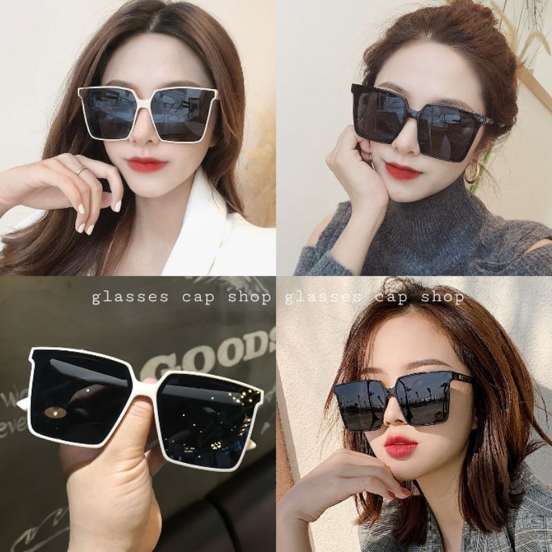 แว่นตาแฟชั่น GM แว่นตากันแดด ทรงเหลี่ยม Over size [พร้อมส่งเก็บปลายทาง]