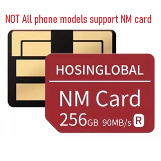 Hosinglobal การ์ดหน่วยความจํานาโน NM 128GB 256GB 90MB/s สําหรับ HUAWEI PG