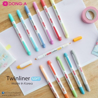 🌈สุดฮิต‼️ปากกาไฮไลท์ Twinliner Soft Dong A🌈